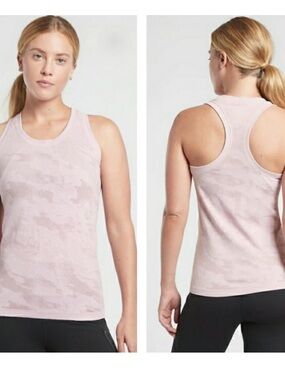 Athleta Momentum Women's Pale Pink Racerback Tank Top Small